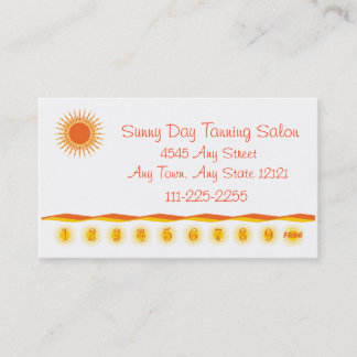 Tanning Salon - Customer Loyalty Punch Card -