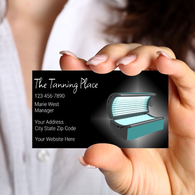 Tanning Salon Modern Business Cards (Creator Uploaded)