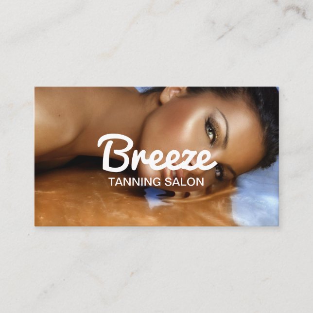 Tanning Salon Spa Business Card (Front)