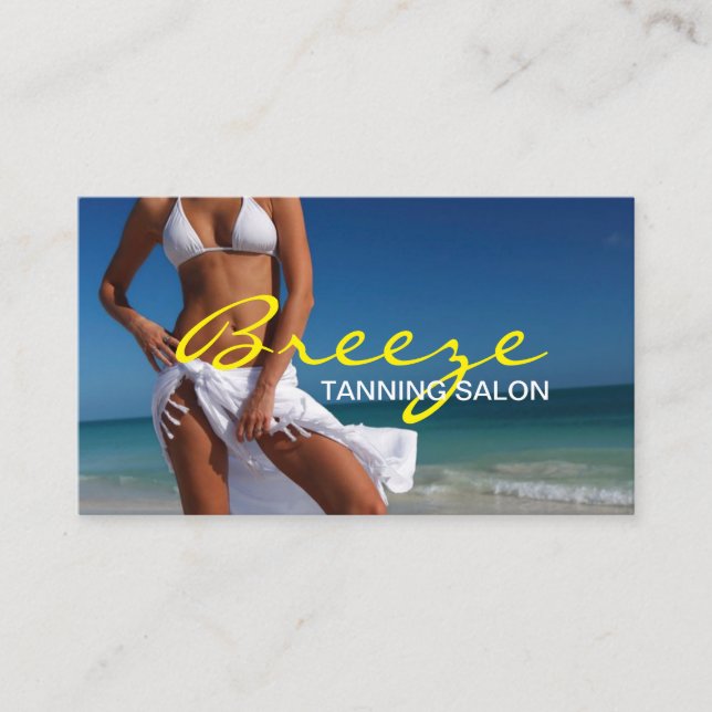 Tanning Salon Spa Business Card (Front)