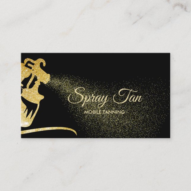 Tanning Spray Gold Business Card (Front)