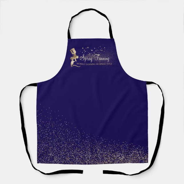Tanning Spray Paint navy Apron (Front)
