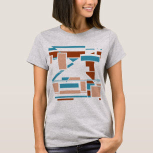Tannish Rust Turquoise Beige Southwest Art-inspire T-Shirt