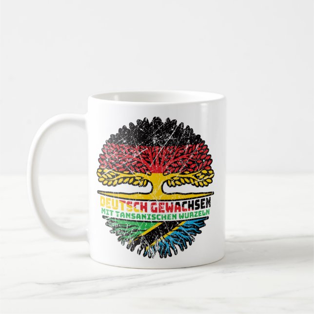 Tansania Tansanisch Deutsch Deutschland Baum Coffee Mug (Left)