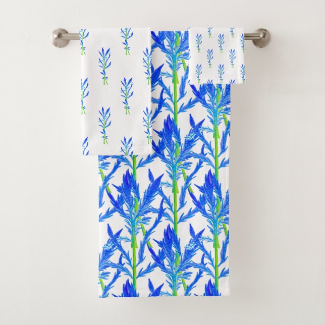 Tansy (L) on a Bathroom Towel Set (Insitu)