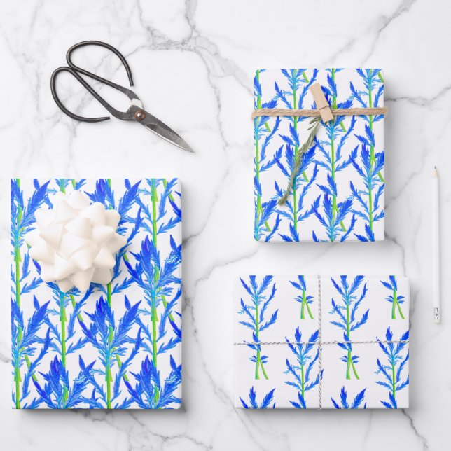 Tansy (L) on a Wrapping Paper Sheet Set of 3 (Front)