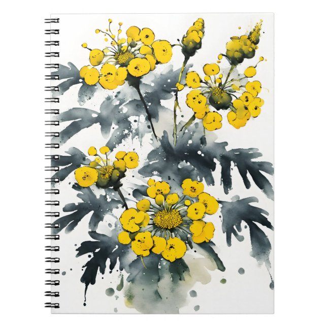 Tansy - Watercolor flowers Notebook (Front)