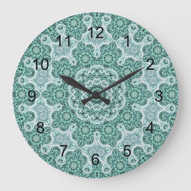 Tantalising in teal large clock (Front)