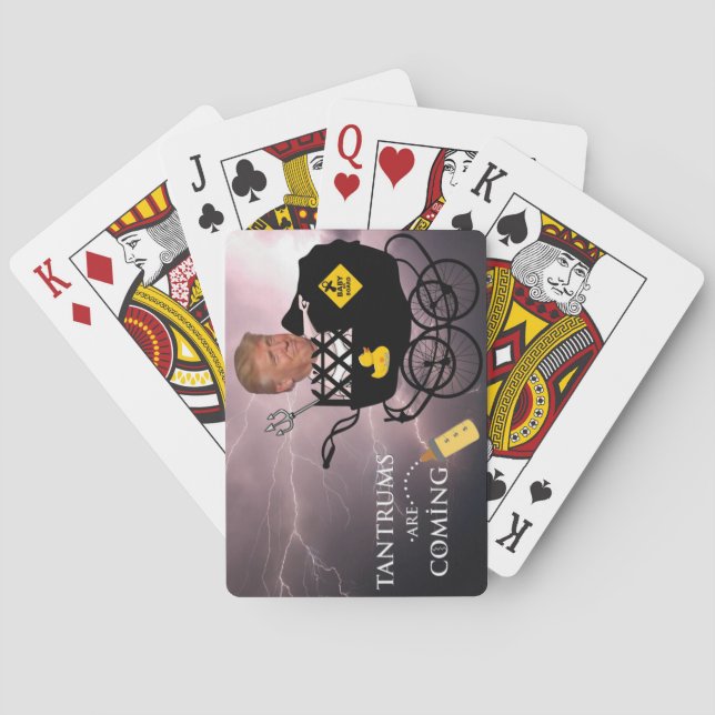 Tantrums are coming / Anti Trump, Playing Cards (Back)