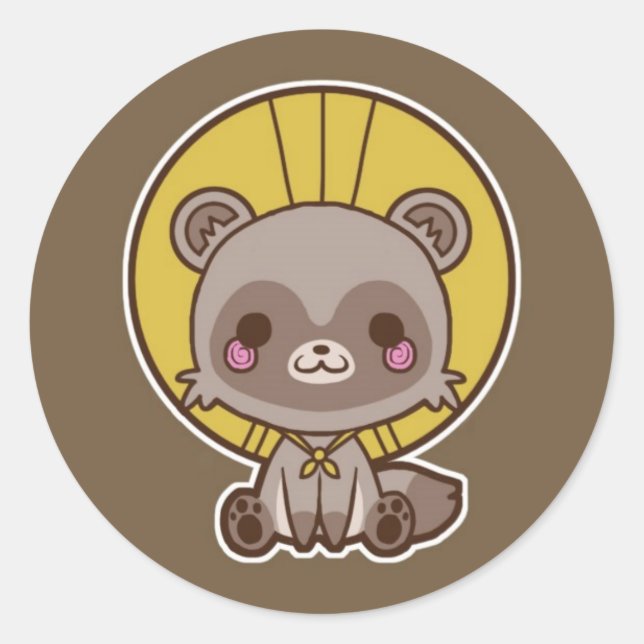 Tanuki (Raccon Dog) Sticker (Front)