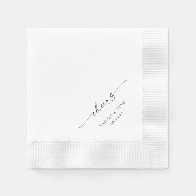 TANYA | Personalised Wedding Napkins (Front)