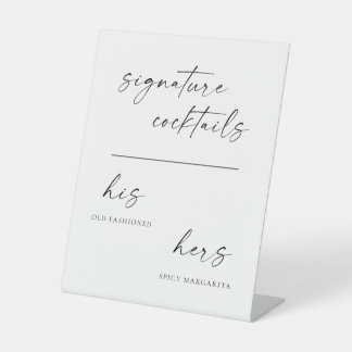 TANYA | Simple signature drinks sign for weddings