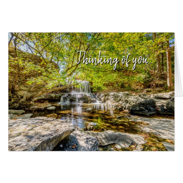 Tanyard Creek Waterfall In Fall Thinking of You (Front Horizontal)