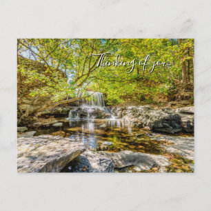 Tanyard Creek Waterfall In Fall Thinking Of You Postcard