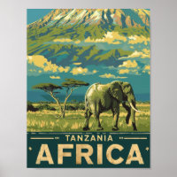Tanzania Africa Vintage Famous Travel Place