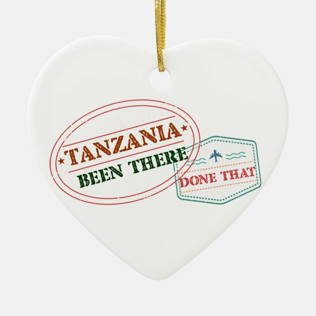 Tanzania Been There Done That Ceramic Tree Decoration (Front)