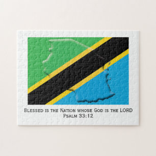 TANZANIA   Blessed Nation   TANZANIAN FLAG Jigsaw Puzzle