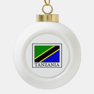 Tanzania Ceramic Ball Christmas Ornament