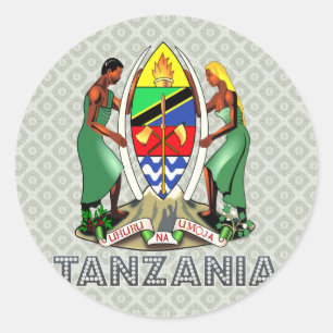 Tanzania Coat of Arms Classic Round Sticker