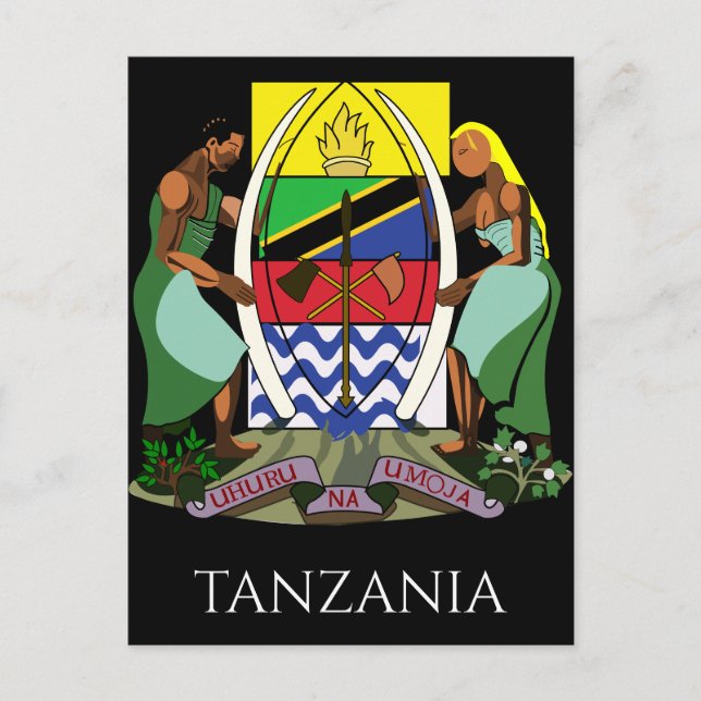 tanzania emblem postcard (Front)