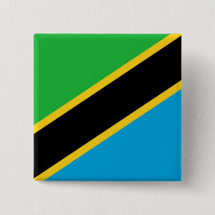 Tanzania Flag 15 Cm Square Badge