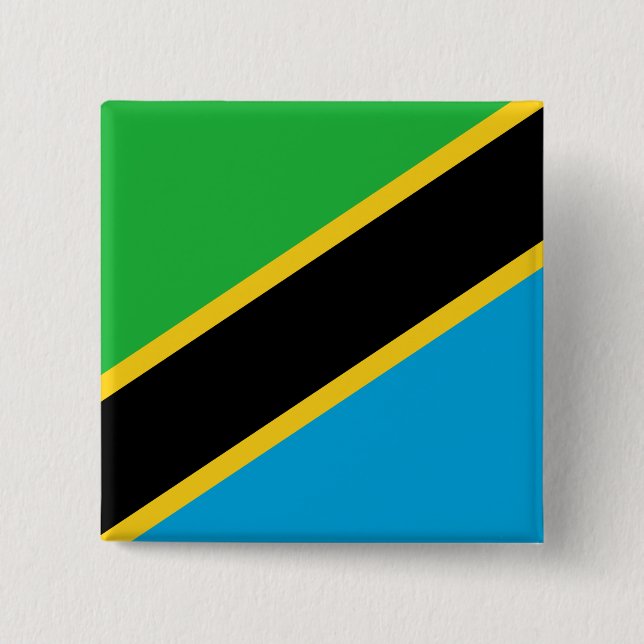 Tanzania Flag 15 Cm Square Badge (Front)