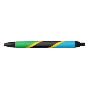 Tanzania flag black ink pen