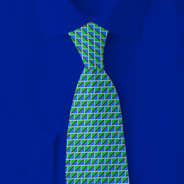 Tanzania Flag Brick Pattern Tie (Creator Uploaded)