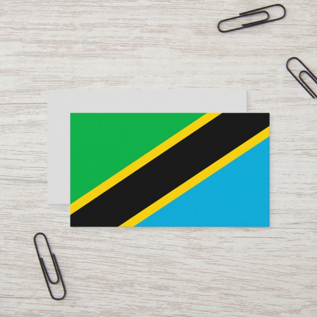 Tanzania flag business card (Front/Back In Situ)