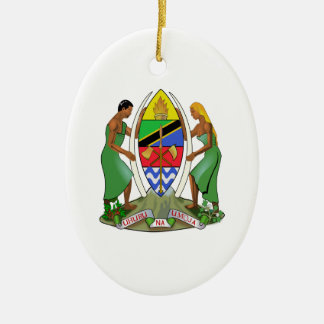 Tanzania Flag Ceramic Ornament