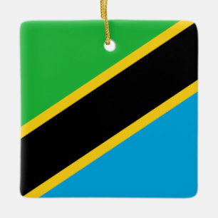 Tanzania Flag  Ceramic Ornament