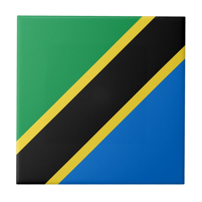 Tanzania Flag Ceramic Tile (Front)