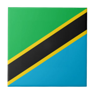 Tanzania flag ceramic tile
