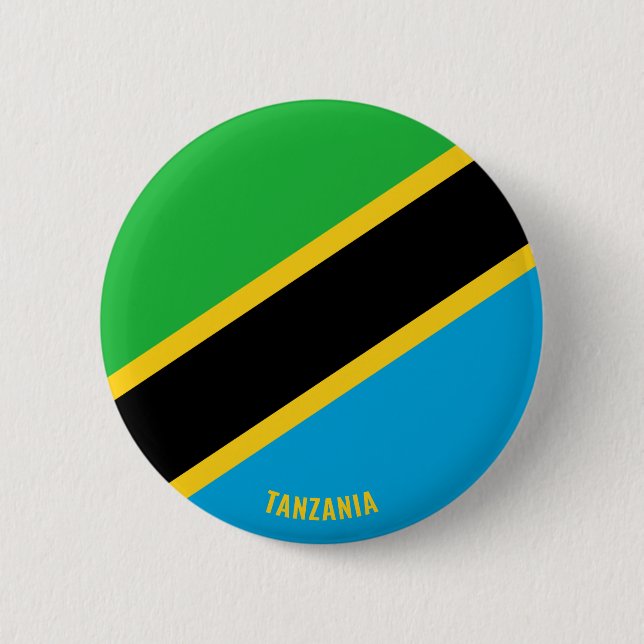 Tanzania Flag Charming Patriotic 6 Cm Round Badge (Front)