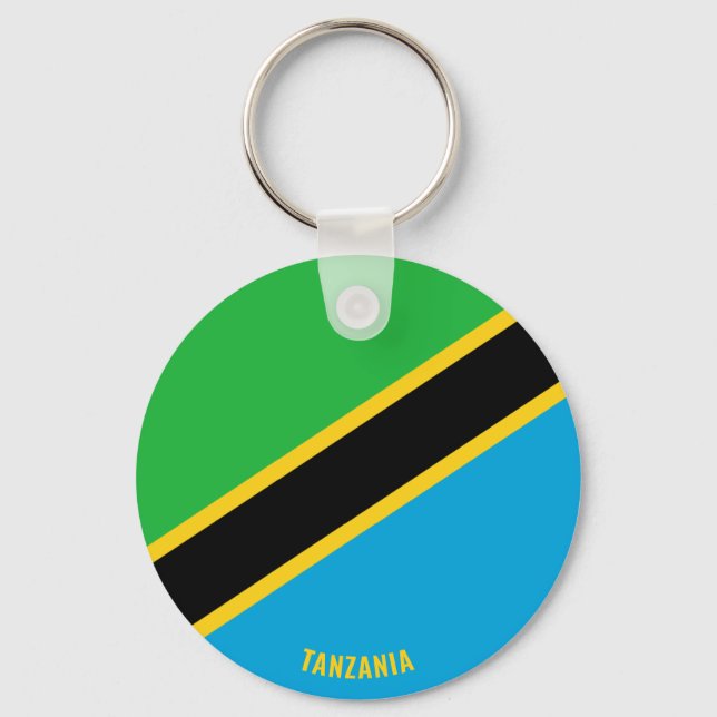Tanzania Flag Charming Patriotic Keychain (Front)