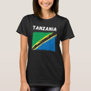 Tanzania Flag Holiday Vintage Grunge Tanzanian Fla T-Shirt