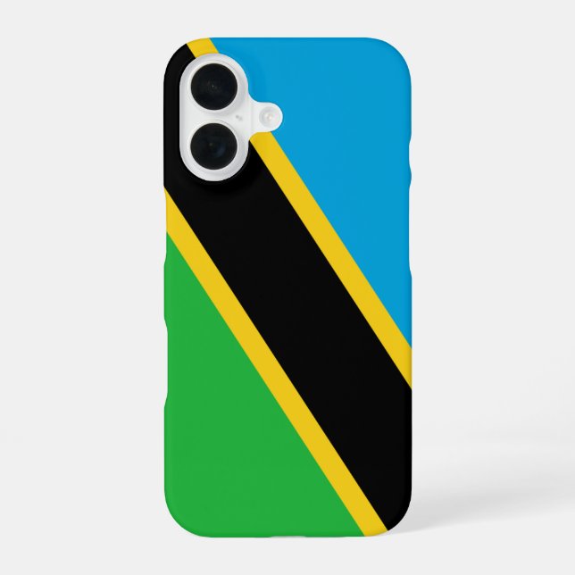 Tanzania flag iPhone 16 case (Back)