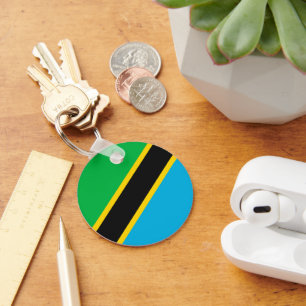 Tanzania flag key ring