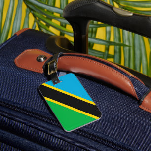 Tanzania flag luggage tag