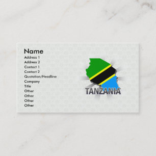 Tanzania Flag Map 2.0 Business Card