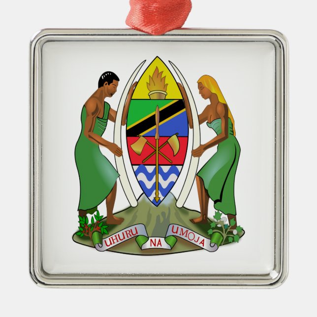 Tanzania Flag Metal Ornament (Front)