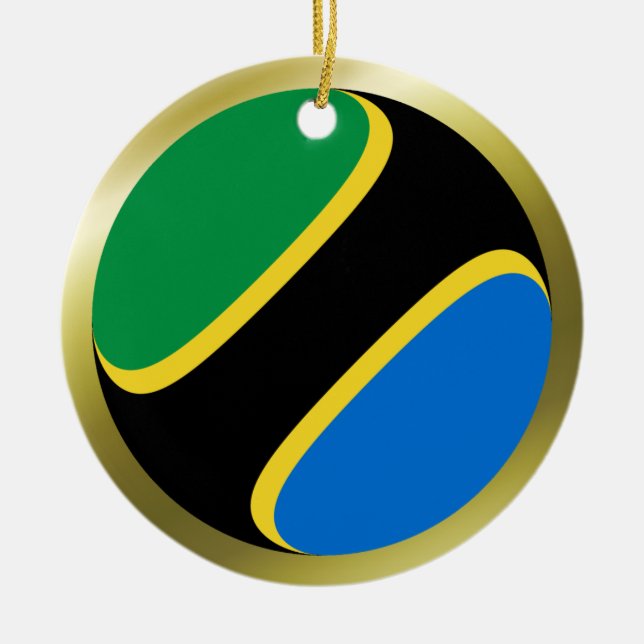 Tanzania Flag Ornament (Front)
