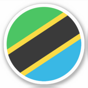 Tanzania Flag Round Sticker