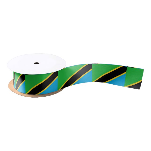 Tanzania Flag Satin Ribbon (Spool)