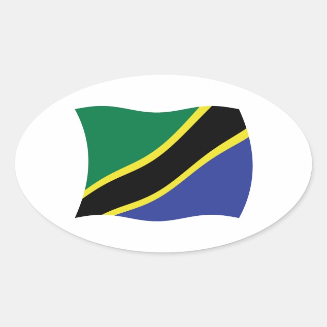 Tanzania Flag Sticker (Front)