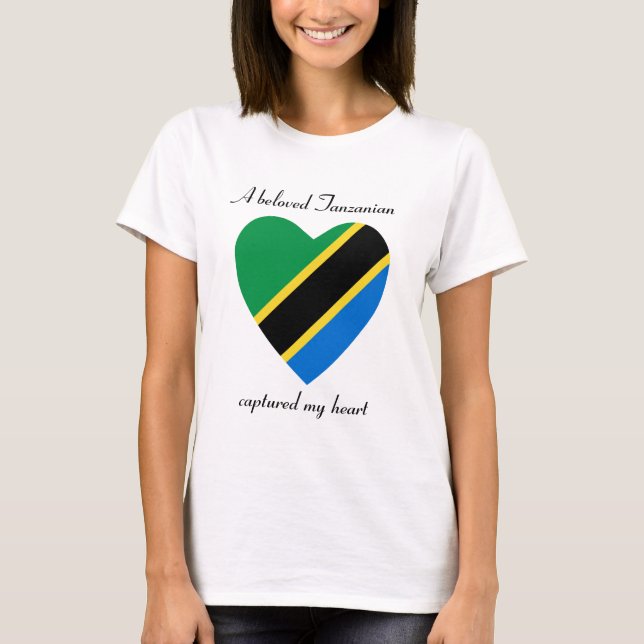 Tanzania Flag Sweetheart T-Shirt (Front)