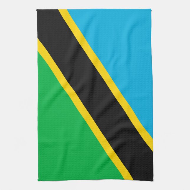 Tanzania flag tea towel (Vertical)