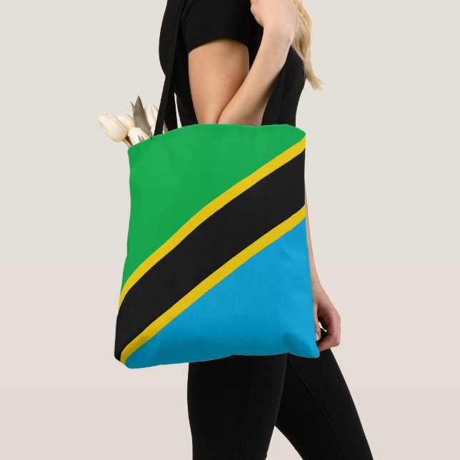 Tanzania flag tote bag (Close Up)