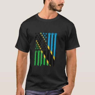 Tanzania Flag USA Tanzanian Roots Handfist Tanzani T-Shirt