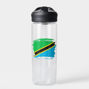 Tanzania flag water bottle